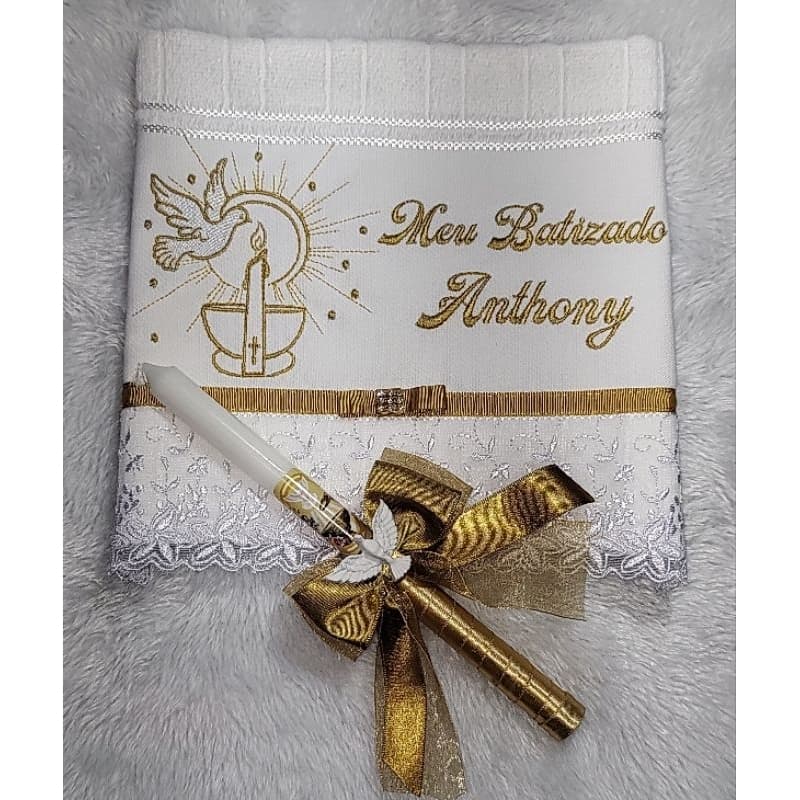 Toalha para Batizado e vela para Batizado/Toalha de batizado/Toalha LAVABO , ROSTO e BANHO