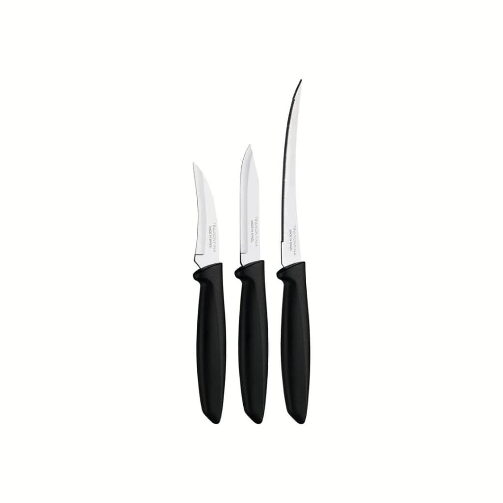 JOGO FACAS INOX 3PC PLENUS PRETO TRAMONTINA