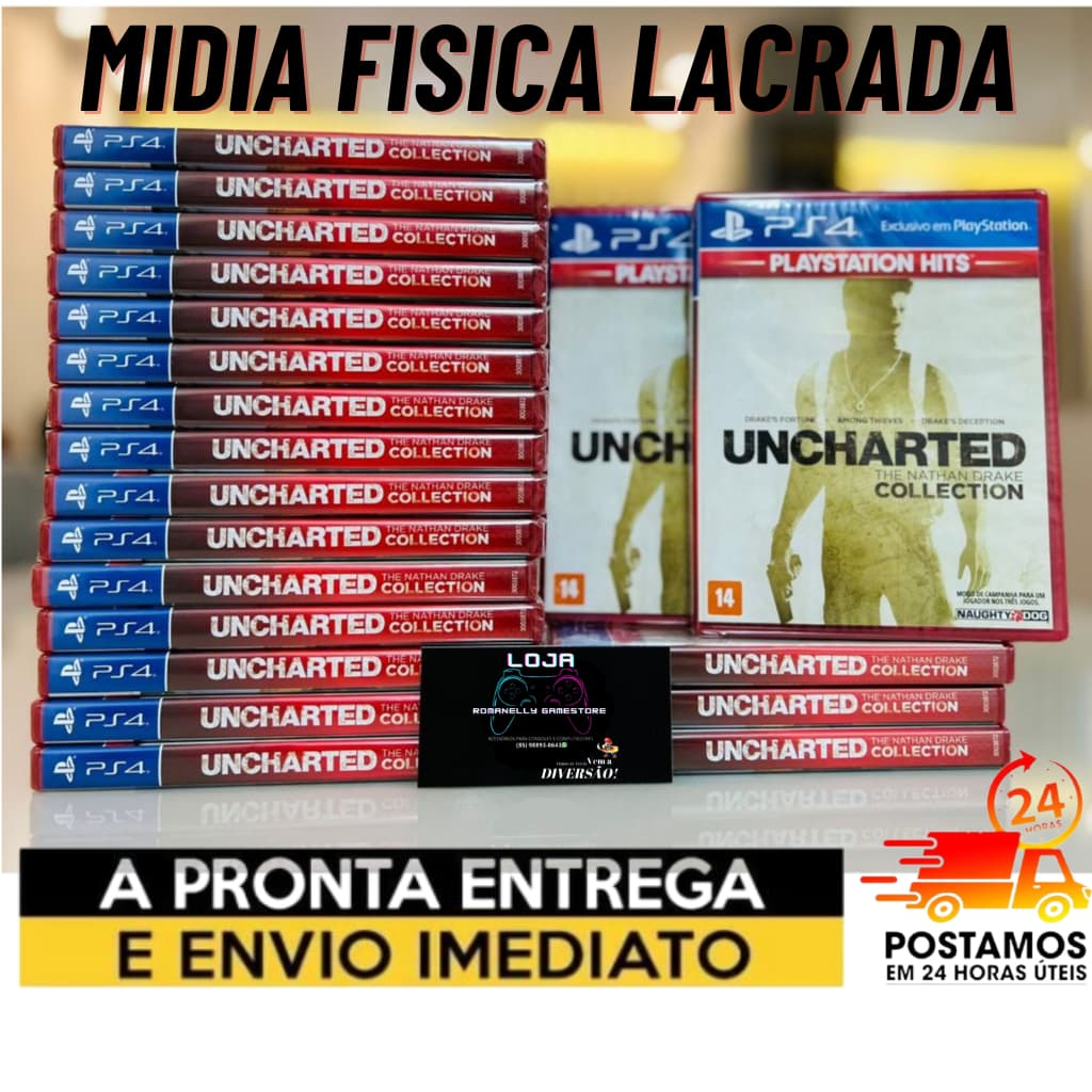 Jogo PS4 Uncharted Collection em Midia Fisica Novo Lacrado