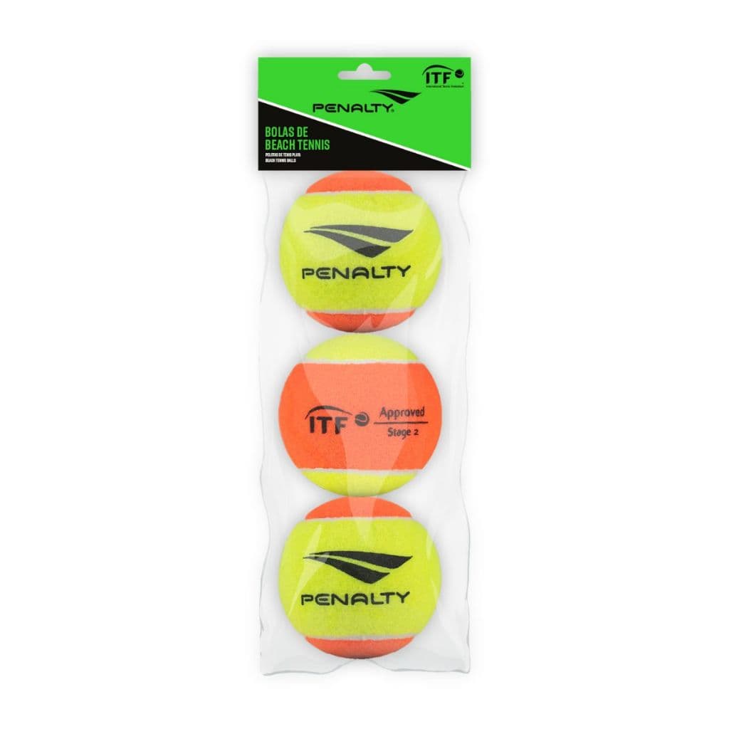 Bola Beach Tennis Penalty Original Stage 2 Kit com 3 Bolinhas