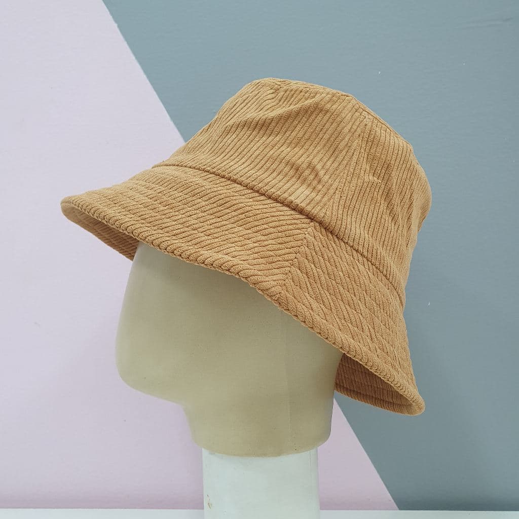 Chapéu Bucket Adulto Veludo Textura Regulagem Unissex Moda