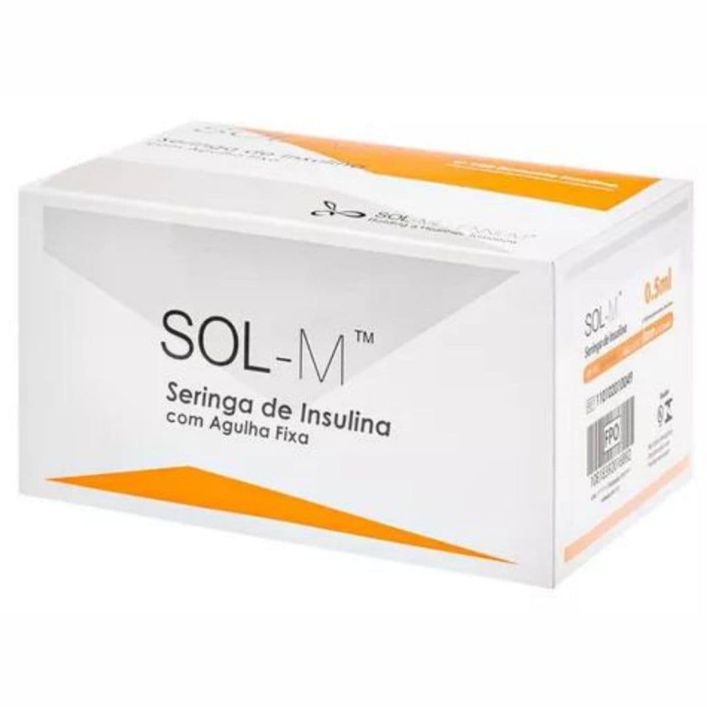 Seringa De Insulina/Botox 0,5ml C Agulha Ultra Fina Fixa 0,25mmx6mm