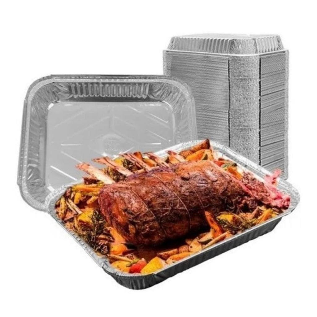 Bandeja De Alumínio Retangular 1500ml - 100 Unidades
