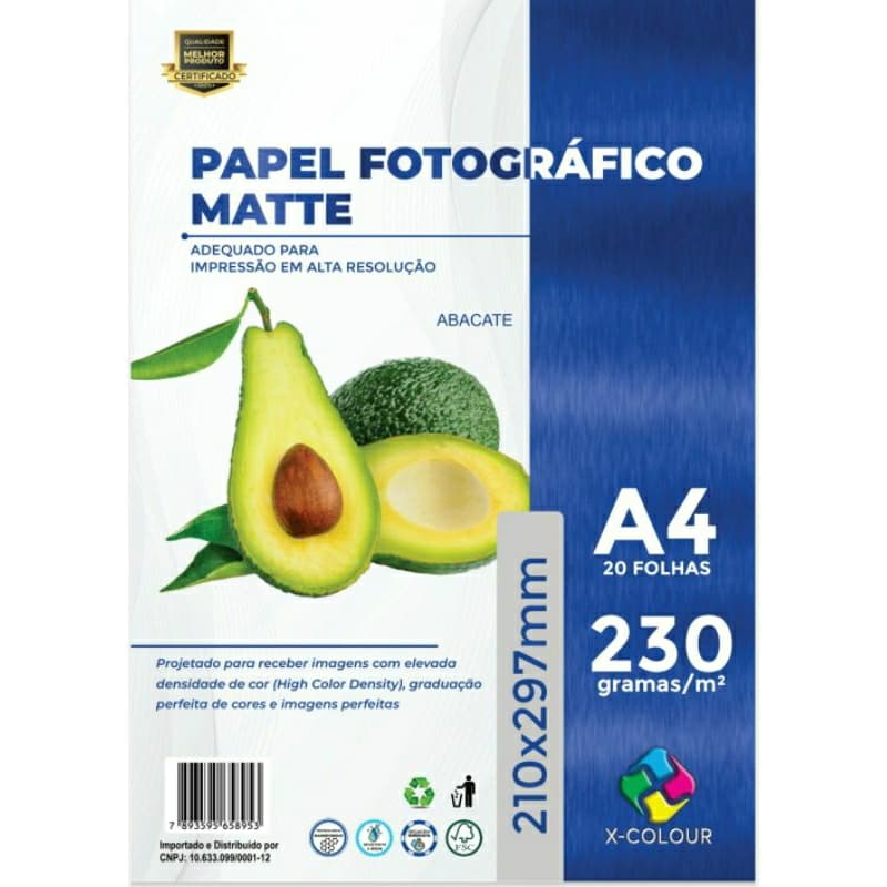 200 FOLHAS PAPEL FOTOGRÁFICO MATTE FOSCO 230GR A4