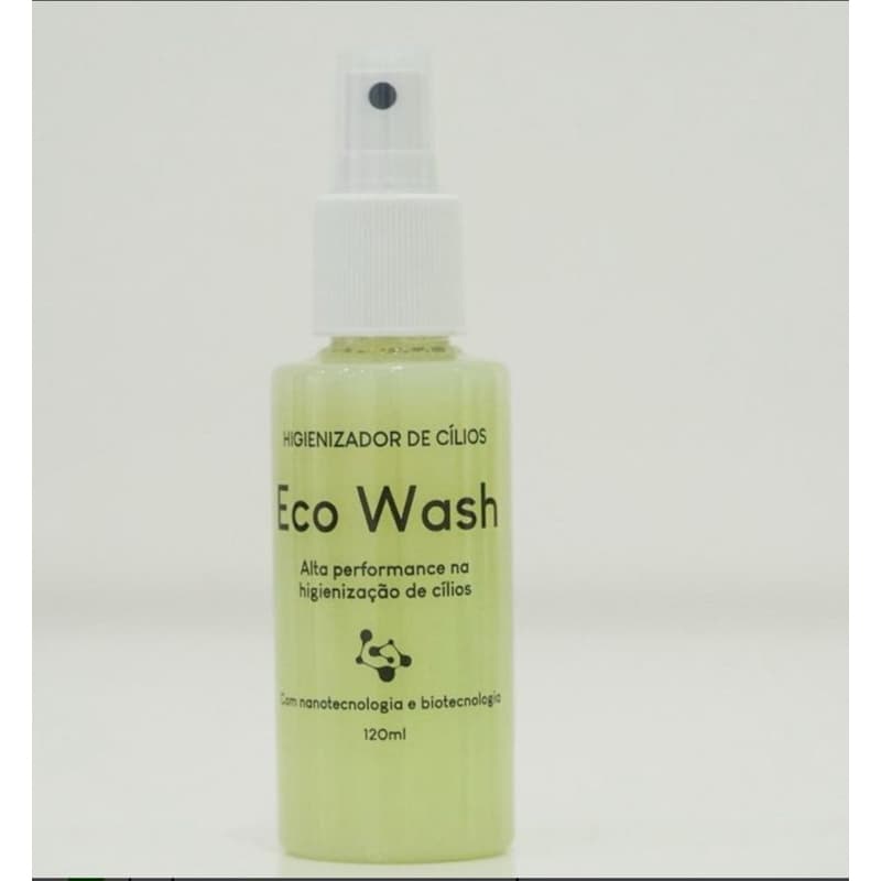 Higienizador de Cílios Eco Wash 120ml 2 em 1 Higieniza e Funciona como Primer para Extensão de Cílios