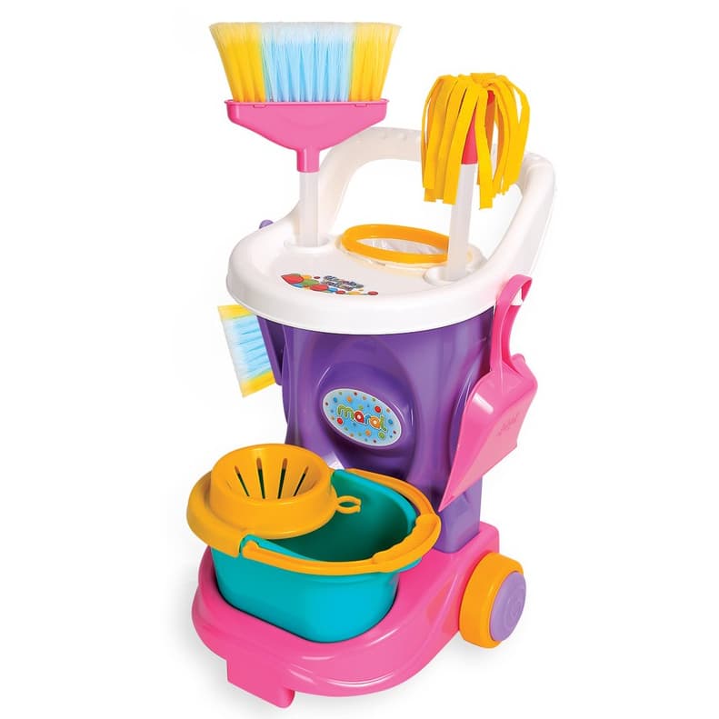 Brinquedo Carrinho Limpeza Infantil meninas e meninos Cleaning Trolley - Maral