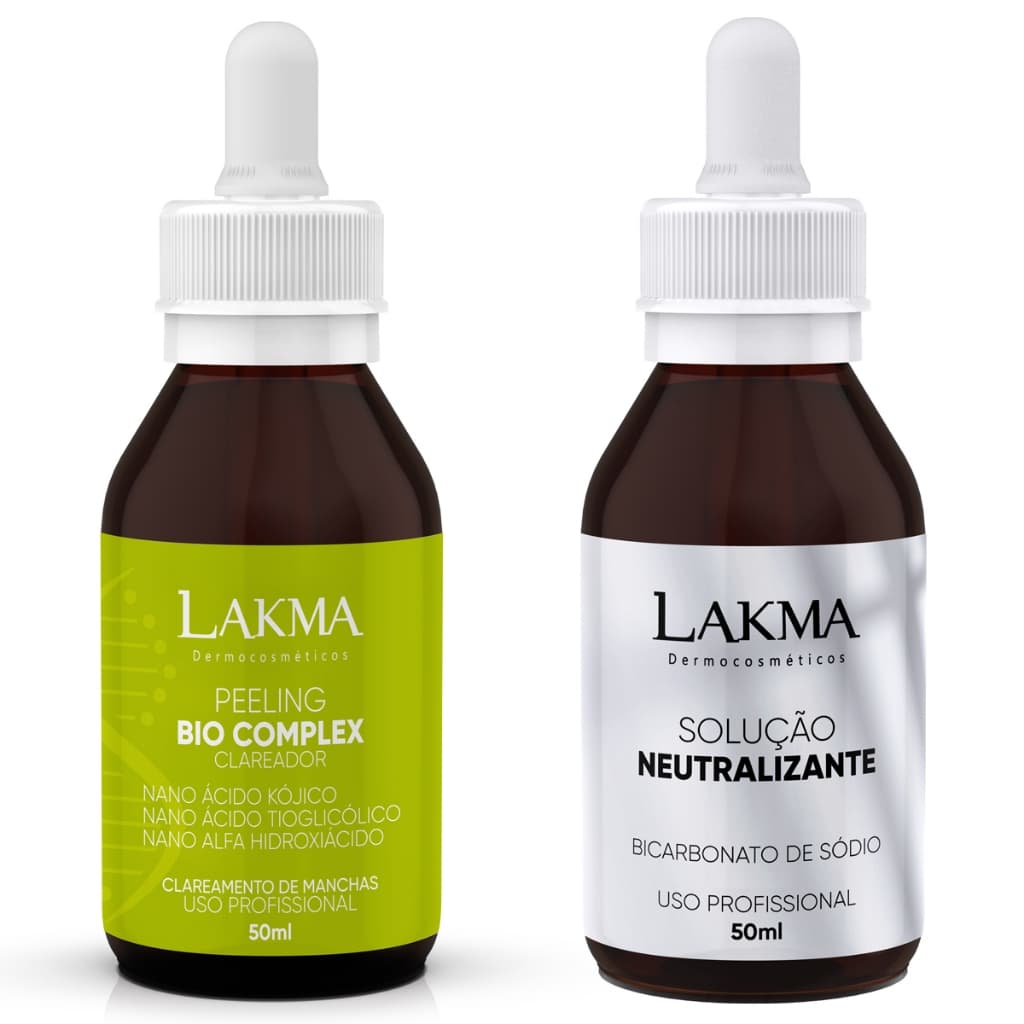 Lakma: Peeling Bio Complex 50ml Clareador + Solução Neutralizante 50ml
