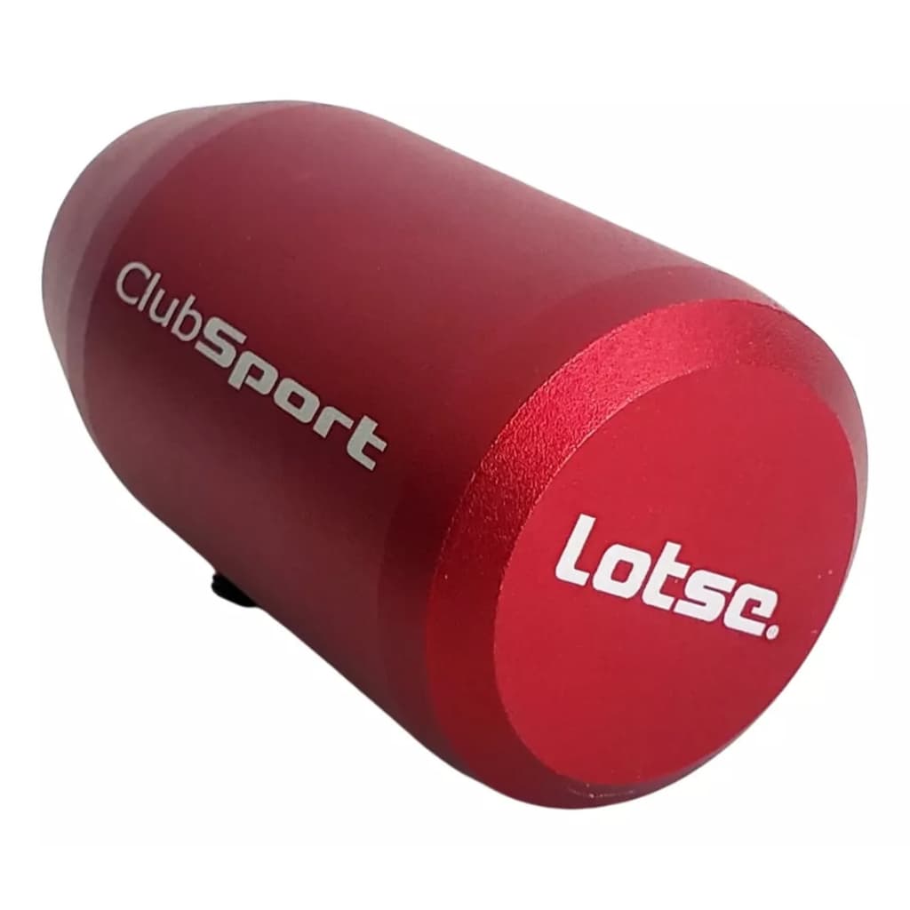 Manopla Bola De Cambio Lotse ClubSport Vermelha Com Encaixe para Limitador De Ré Fiat Gm