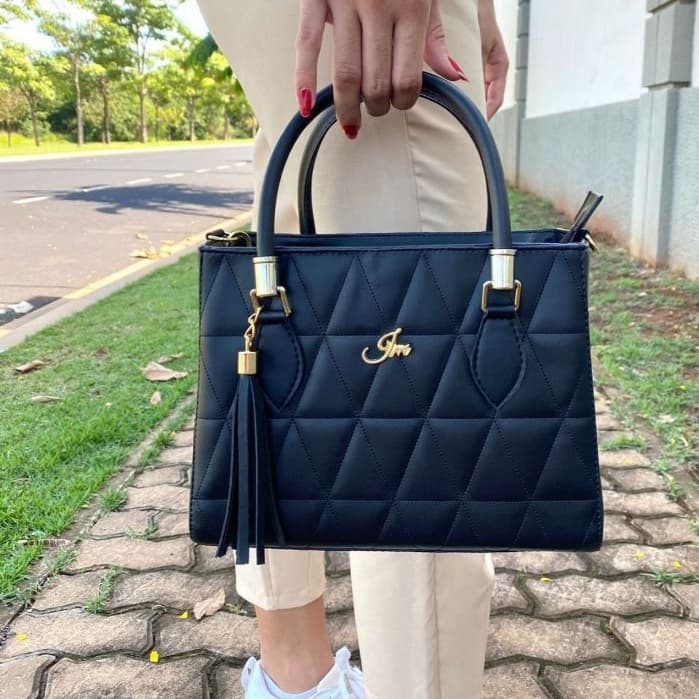 Bolsa Feminina Lorena Média Triangle Tiracolo Bolsa Tote Trabalho e Passeio