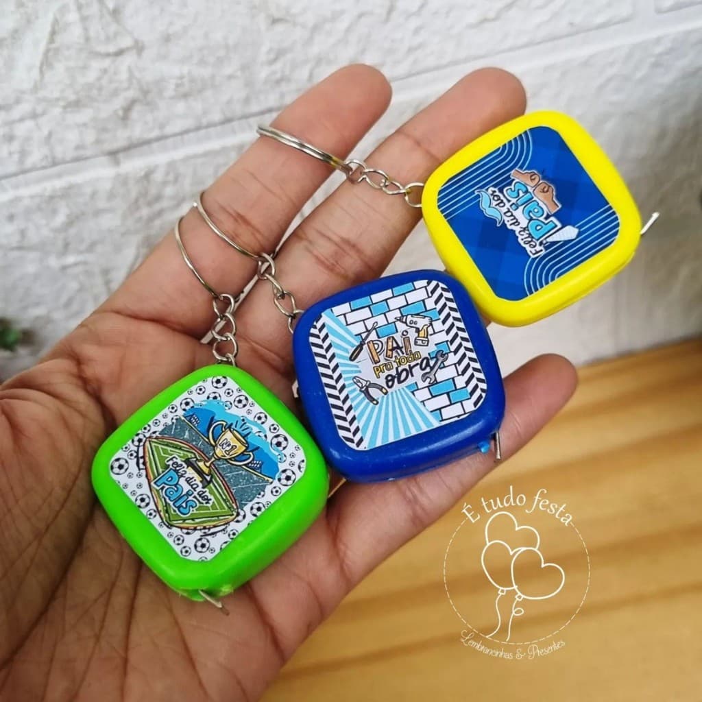10 Chaveiro Trena Personalizado para Brinde - Dia dos Pais
