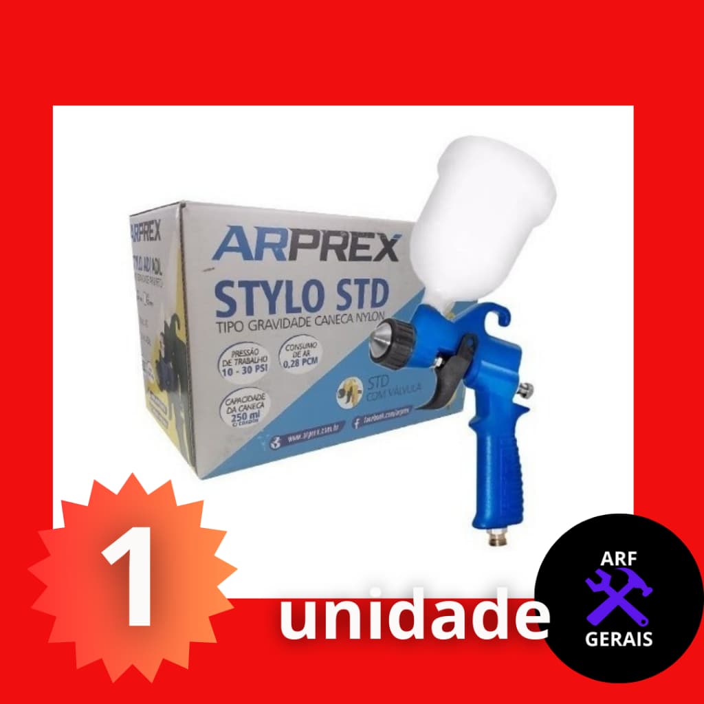 Pistola De Pintura Arprex Stylo Ad Ar Direto Tipo Aerógrafo PISTOLA