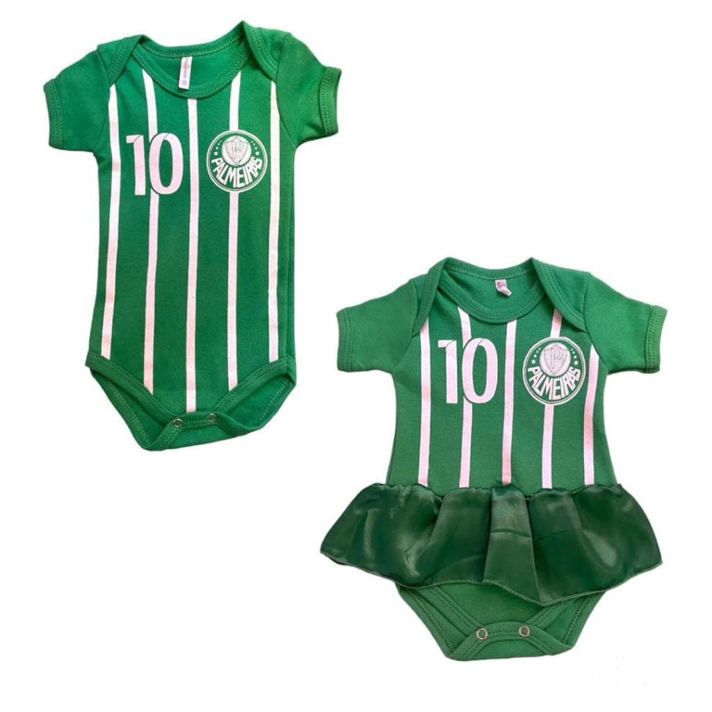 Body Bebê Mesversário Time Palmeiras Menino Menina