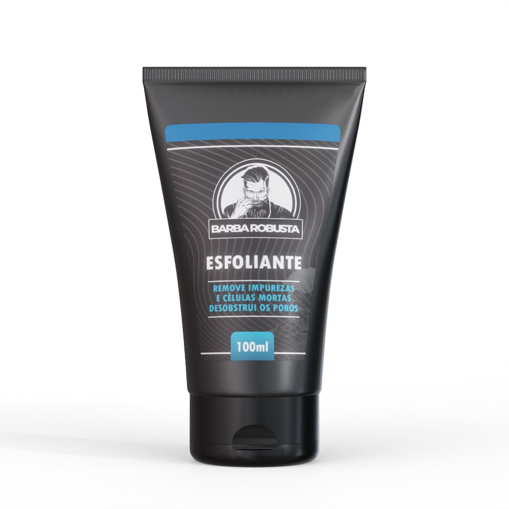 Esfoliante Barba Robusta Remove Impurezas e Estimula Crescimento dos Fios