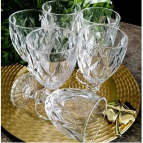 Jogo Taça Água/Vinho/Suco 320ml Diamond 6 Peças