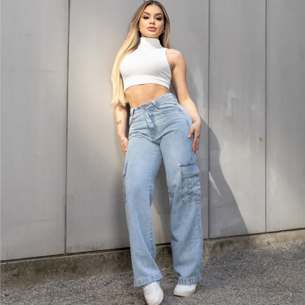 Camarote Wide leg Cargo Tendência