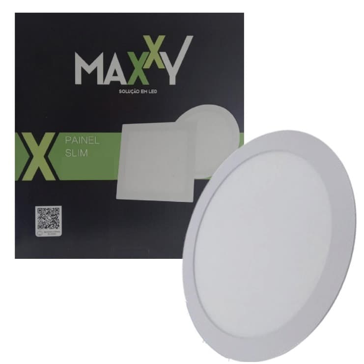 Painel Plafon Embutir Redondo 24w LED Branco Frio 6500k