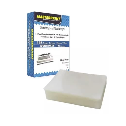 Polaseal RG 80x110 0,05mm - Plástico P/ Plastificação Rg/identidade 80x110 0,05mm 100un
