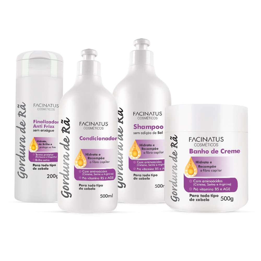 Kit Gordura De Rã / Recomposição Da Fibra Capilar Facinatus
