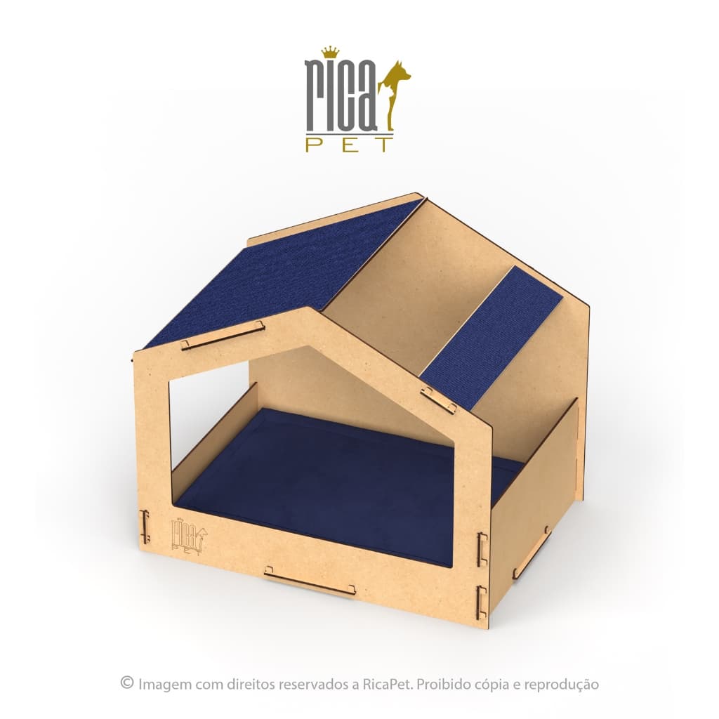 Casinha Gato Cachorro Arranhador Pet Luxo Colchão Casa Cama