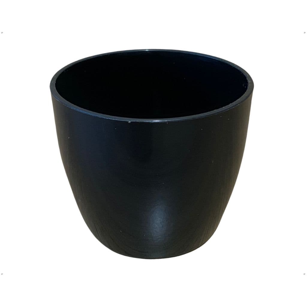 Vaso Cachepo para Plantas Liso Plástico Pp 6,5x5,5 Preto Decorativo