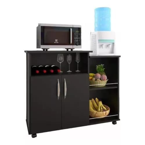 Estante Fruteira Para Cozinha Sala De Jantar Banheiro Cor Preto