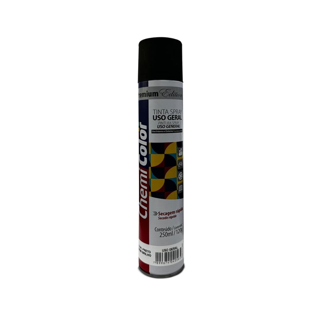 SPRAY PEQ UG PRETO BRILHANTE 250ml120g - CHEMICOLOR