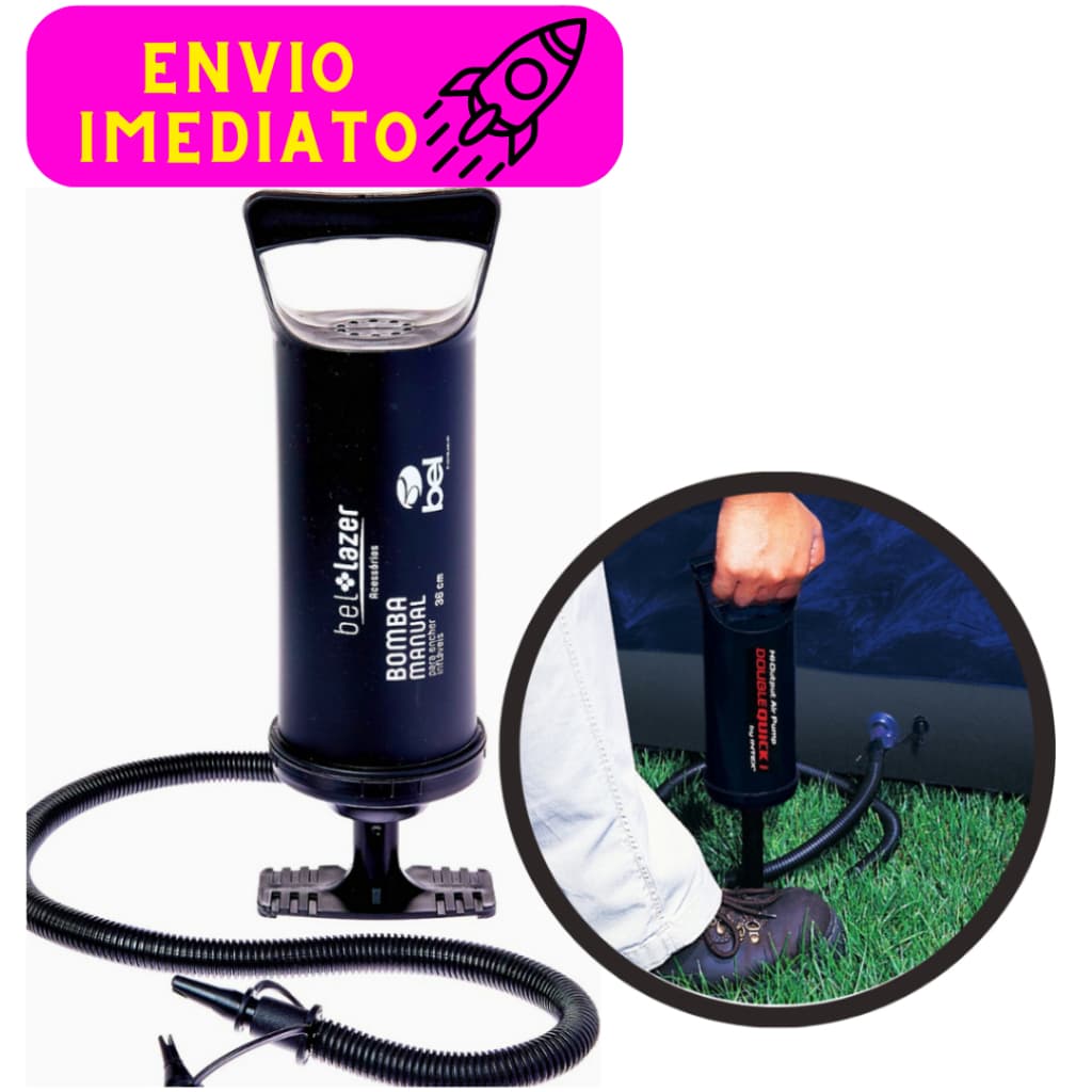 Bomba de Ar Manual Bestway Insuflar Diversos Infláveis Piscinas Prático e Eficiente