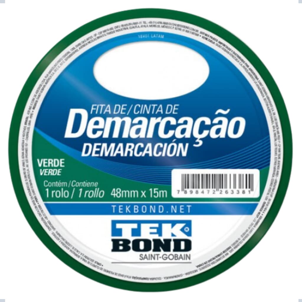 Fita Adesiva para Demarcação e Sinalização Verde Tek Bond