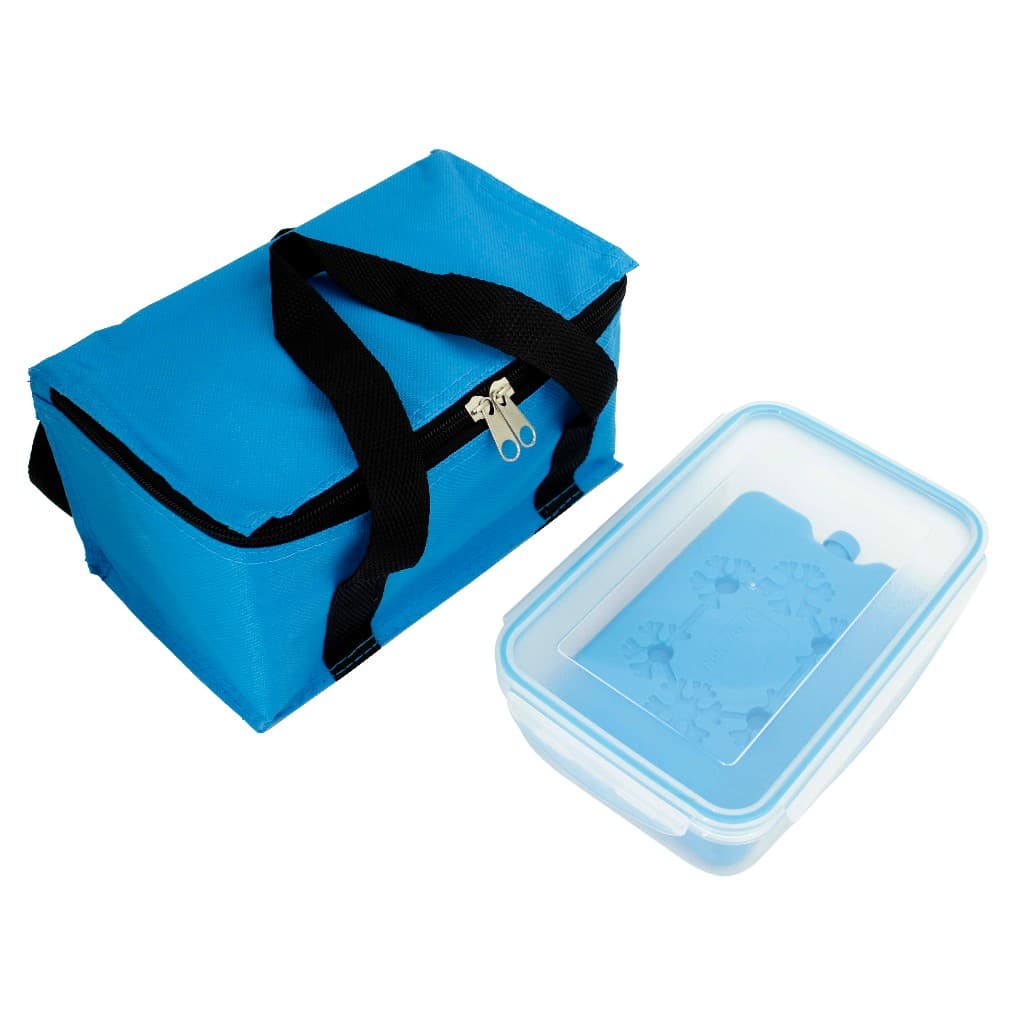 Bolsa Térmica Lancheira Marmita Fitness Viagem Portátil Com Pote E Bloco De Gelo
