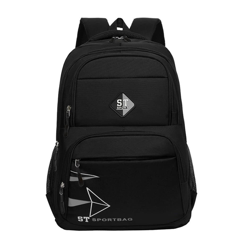 Mochila Unissex Impermeável Básica Notebook Escola Passeios Trabalho Multifuncional Lisa Preta