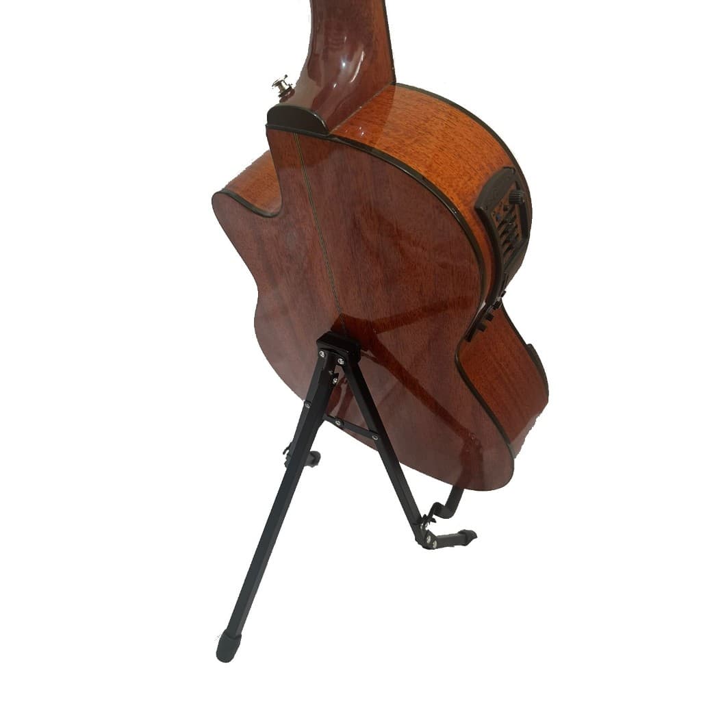 Suporte De Chão Multiuso Dobrável Para Guitarra Baixo Violão Ultra Compacto