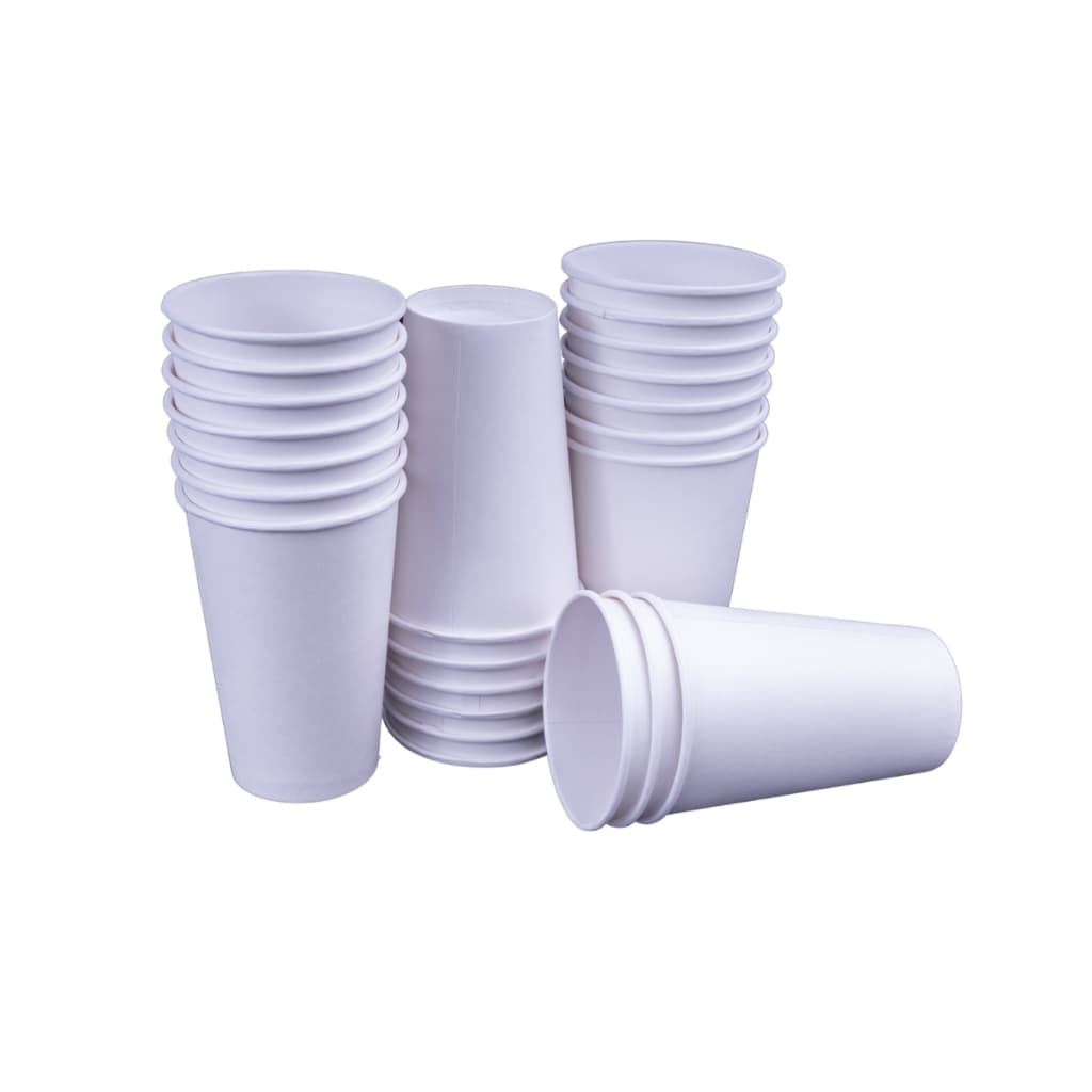 Copo de papel 300 ml biodegradavel 50 unidades branco Festa Escritorio Eventos Food Restaurantes Bares Cafeterias