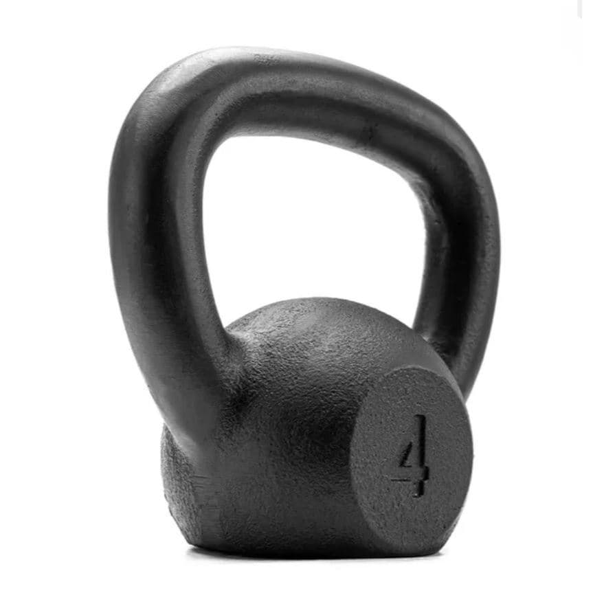Kettlebell Pintado Preto 04kg Treino Agachamento Funcional Swing