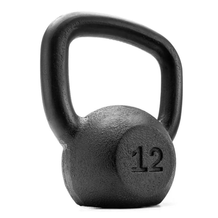 Kettlebell Pintado Preto 12kg Treino Agachamento Funcional Swing
