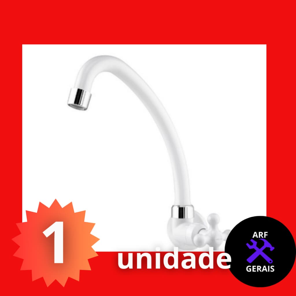 TORNEIRA DE PAREDE PARA COZINHA ALTA VÍQUA MARUJA BRANCO WHITE