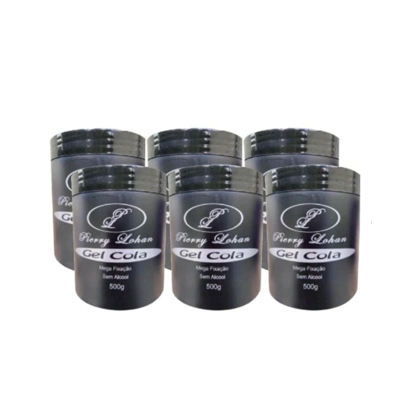 Gel Para Cabelo Pierry Lohan Cola Kit 6 unidades de 500g cada