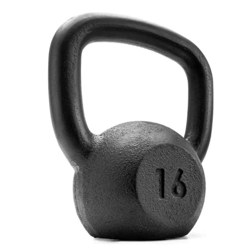 Kettlebell Pintado Preto 16kg Treino Agachamento Funcional Swing