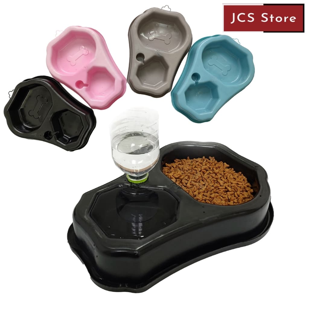 Comedouro/Bebedouro Para Pet Anti Formiga Com Suporte Automático Para Garrafa