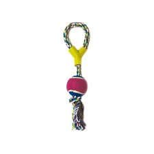 Brinquedo Cachorro Puxador de Corda para Pet com Bola de Tênis