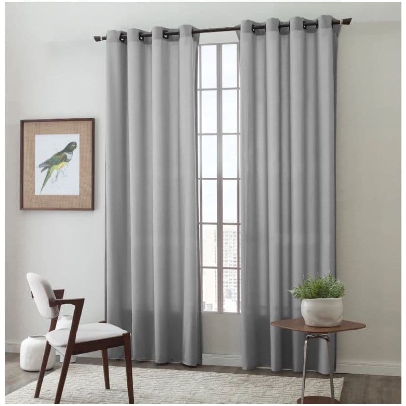 Cortina LUXO CINZA Oxford De Sala/quarto/escritório 300x250  para varão de 2 metros