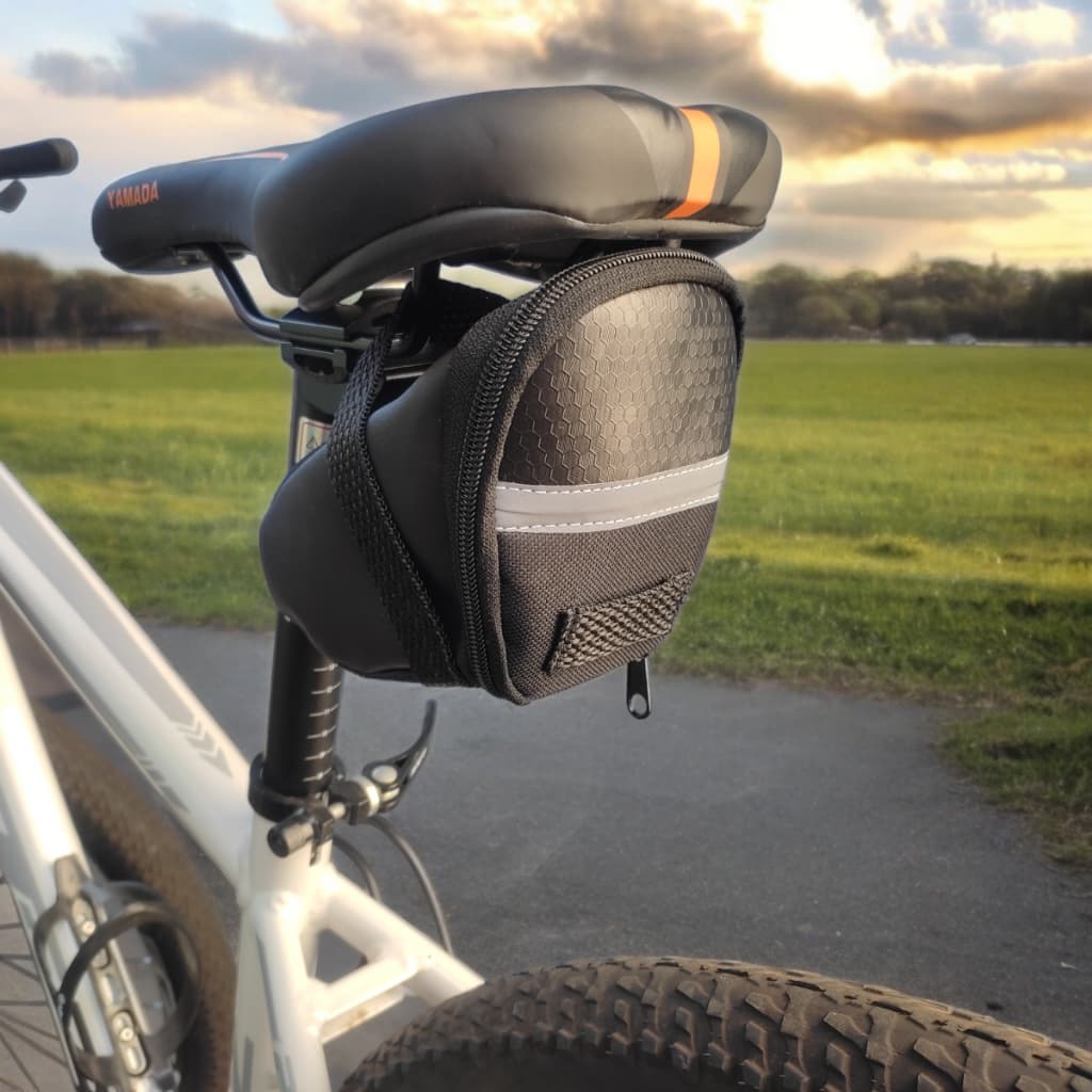 Bolsinha De Selim Para Bicicleta Bike Mtb Speed Porta Acessórios Com fita Refletora