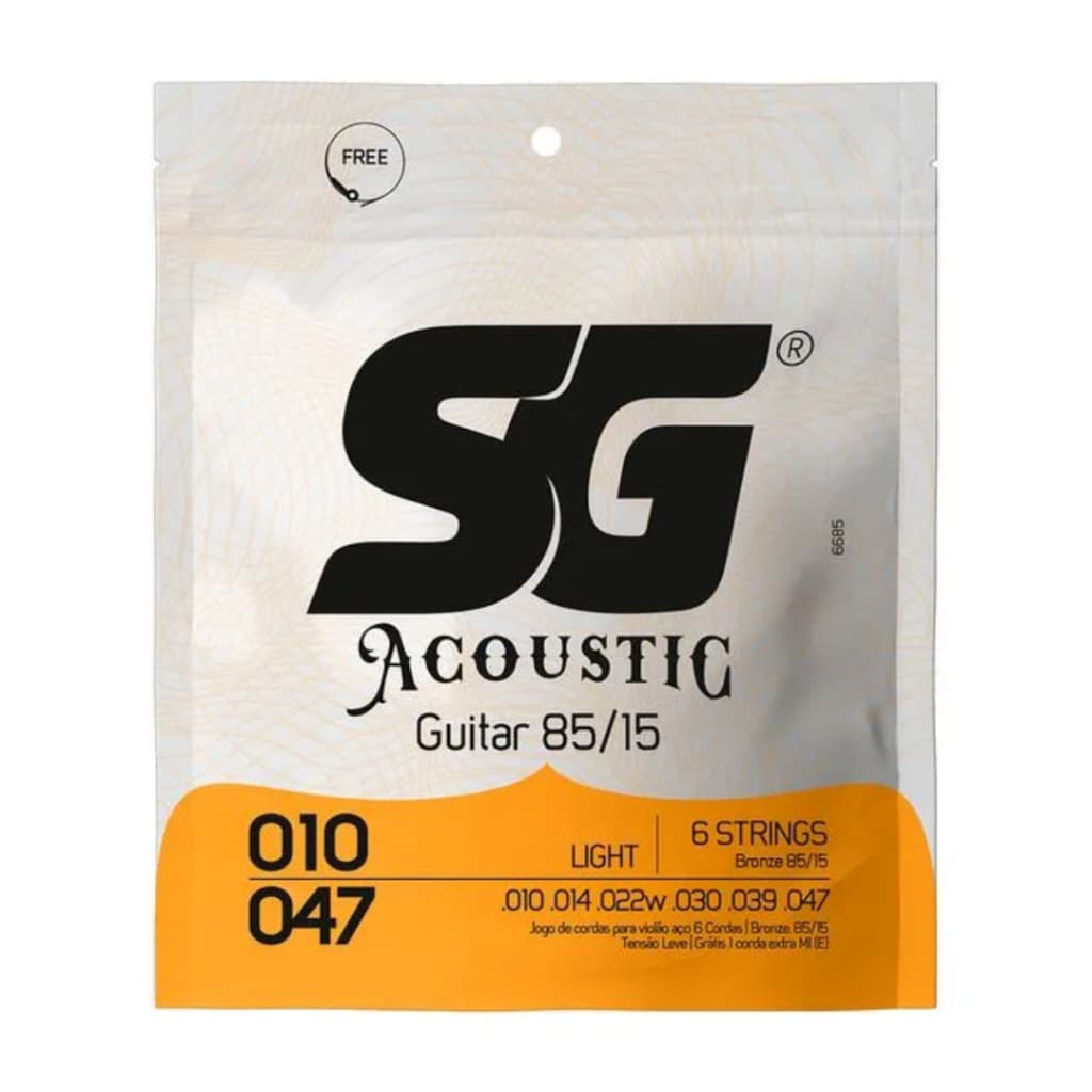 Encordoamento SG Violão Aço Bronze 0.10