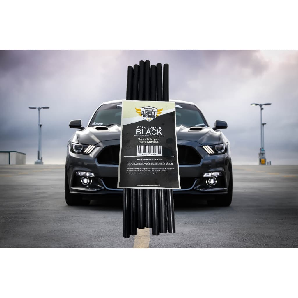 10 Bastões de Cola Quente Preta para Martelinho de Ouro Especial Megatools Reparo Automotivo Lataria