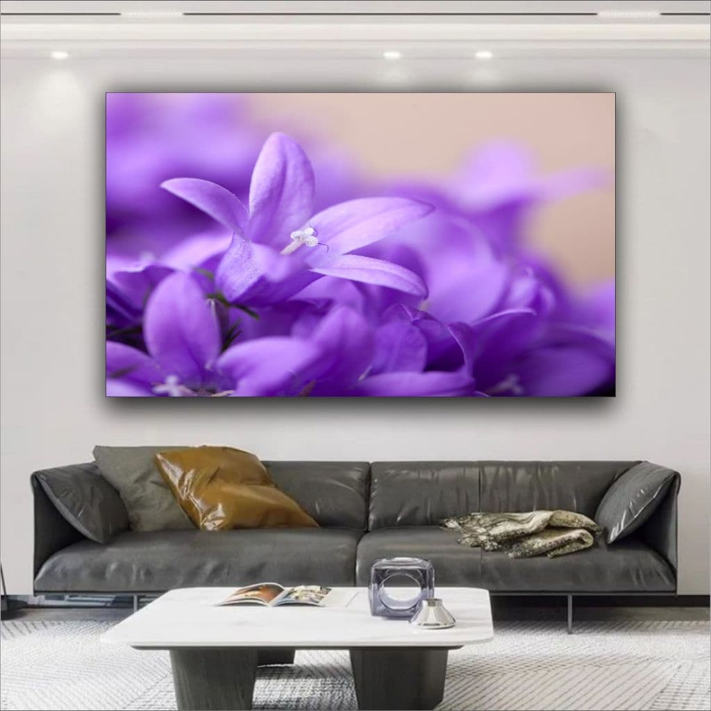 Quadro Decorativo Flor Delicada Lilás Sala Quarto 1 pç
