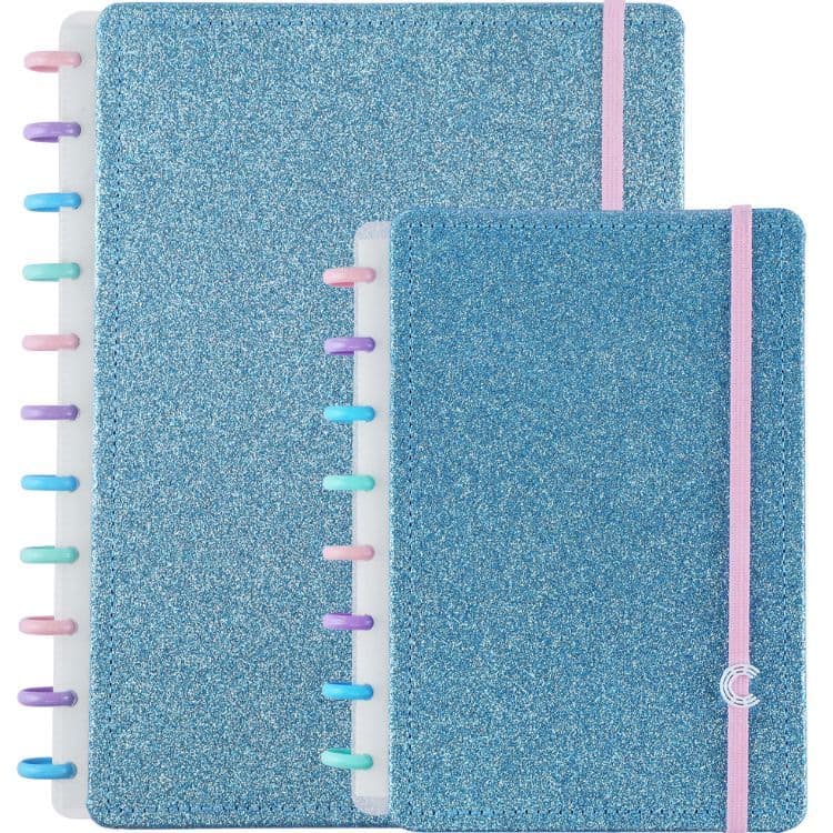 Caderno Let's Glitter Colorful Ocean Blue CADERNO INTELIGENTE