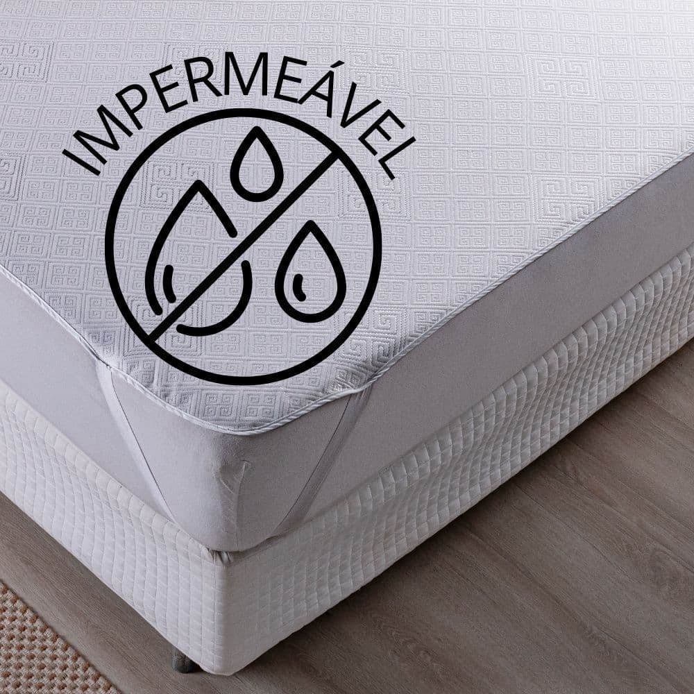 Capa Para Colchão Impermeavel Casal Padrão Matelado Com Elastico Protetor Premium