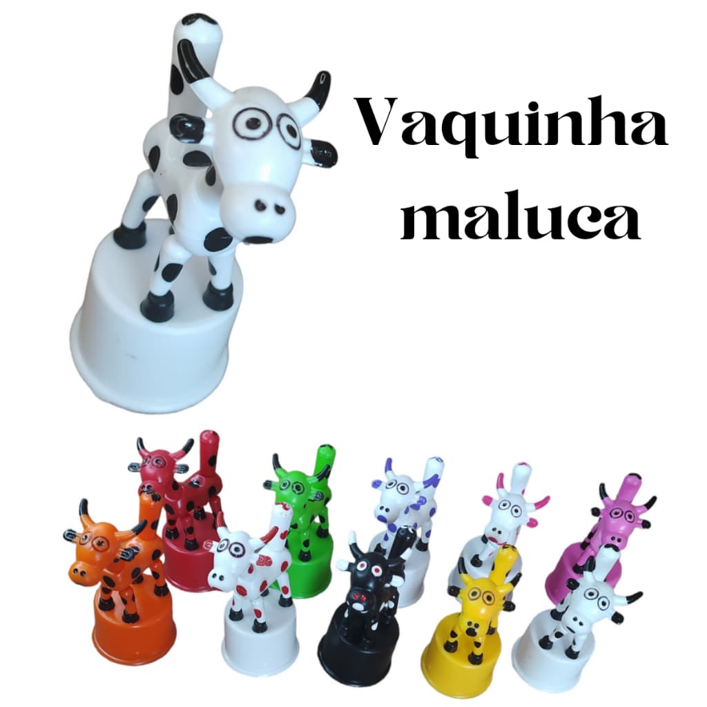 vaquinha mini vaca mole mole brinquedo retrô dançarina
