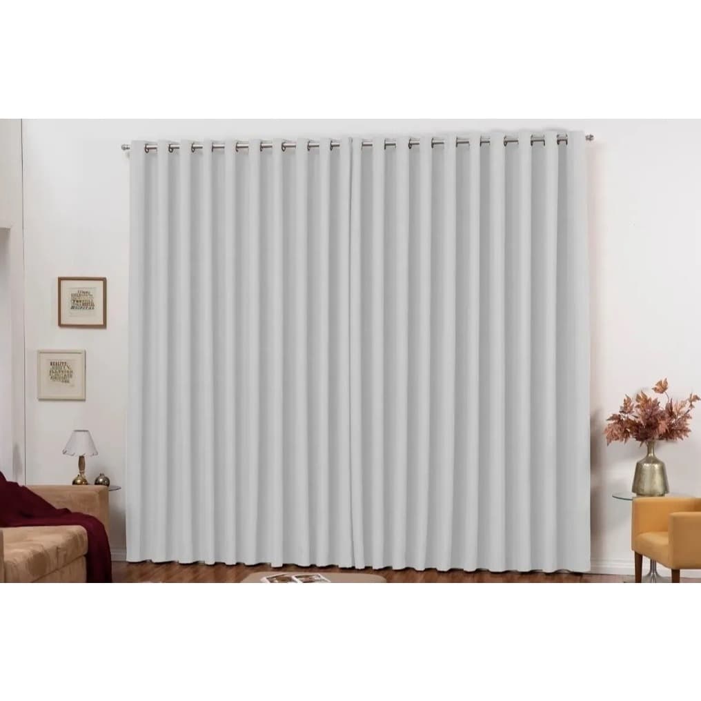 Cortina Tecido Blackout LUXO GELO Sala e Quarto 4.00 x 2.60 Tecido Importado Grosso Corta Luz