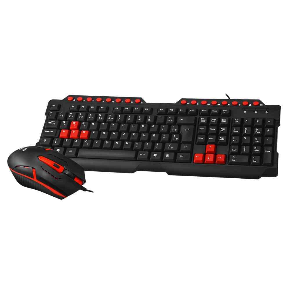 Kit Teclado Gamer Mouse Gamer C3 Tech USB GK-20 Computador Notebook Pc