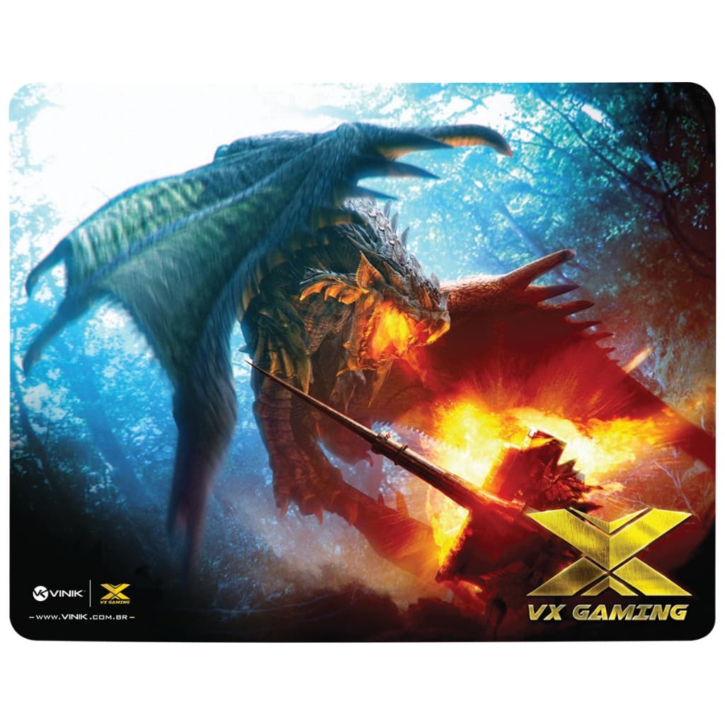 Mousepad Vinik Battle Gamer 25x21cm Superfície Lisa Sem Costura Base Emborrachada Estabilidade e Controle Total